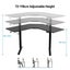 Corner Standing Desk Sit and Stand Up Computer Office Gaming L Shaped Black Carousel 6