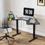Corner Standing Desk Sit and Stand Up Computer Office Gaming L Shaped Black Carousel 10