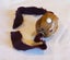 JEWELLERS MUSEUM CARVED WALNUT WOOD OJIME BEAD SIGNED & SET WITH PEARLS & GARNET Carousel 3