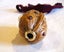 JEWELLERS MUSEUM CARVED WALNUT WOOD OJIME BEAD SIGNED & SET WITH PEARLS & GARNET Carousel 8