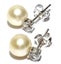 SALE! Premier Pale GOLDEN Round AKOYA PEARL &amp; Crystal Earrings Carousel 2