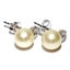 SALE! Premier Pale GOLDEN Round AKOYA PEARL &amp; Crystal Earrings Carousel 4