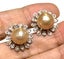10 - 10.5mm Peach Pink Edison Pearl Stud Earrings Carousel 1
