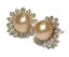 10 - 10.5mm Peach Pink Edison Pearl Stud Earrings Carousel 5