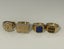 $1 reserve// 4Pcs 18ct Real Gold Plated Titanium Steel Gemstone Rings Carousel 1