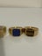 $1 reserve// 4Pcs 18ct Real Gold Plated Titanium Steel Gemstone Rings Carousel 4