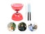 Chinese Yo-yo Juggling Crystal Diabolo With Sticks And String Carousel 4