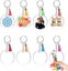 120pcs Acrylic Blank Keychain Pendant Tassels Circle Discs DIY Set Carousel 15