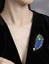 Elegant Peacock Feather Brooch with Pearl Accent Carousel 4