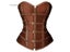 Women's Steampunk Leather Corset Top With Satin Boning And Rivet Buckle Carousel 8