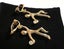 Vintage Gold Tone Belcher Chain Rhinestones DANCER Necklace & Long Clip Earrings Carousel 10