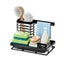 Sink Caddy with Removable Drain Tray Storage for Soap Sponge Dishcloth-Black Carousel 1