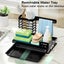 Sink Caddy with Removable Drain Tray Storage for Soap Sponge Dishcloth-Black Carousel 3