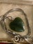 $1 Vintage Ponamu Greenstone Heart Pendant on 835 Sterling Box Chain 5.87gm Carousel 6