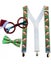 Goofy Christmas Pizza Santa Glasses Bowtie and Suspenders Set Carousel 1