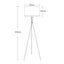 Sherwood Lighting Art Deco Tripod Floor Lamp - Polished Stainless Steel & White Carousel 7