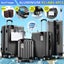 4PCS Luggage Suitcase Set Travel Hard Shell Trolley Grey Carousel 3