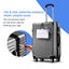 4PCS Luggage Suitcase Set Travel Hard Shell Trolley Grey Carousel 7