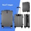 4PCS Luggage Suitcase Set Travel Hard Shell Trolley Grey Carousel 10