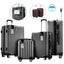 4PCS Luggage Suitcase Set Travel Hard Shell Trolley Grey Carousel 14