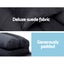 Artiss Floor Lounge Sofa Bed 2-seater Charcoal Suede Carousel 4