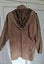 Newly dry-cleaned - tan leather suede hooded jacket - lovely condition Carousel 3