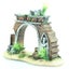 Aquarium Decoration Creative Archway for Betta Fish Sleep Rest Carousel 1