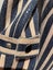 Italian uber chic shiny navy and beige striped coat - Carousel 8