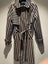 Italian uber chic shiny navy and beige striped coat - Carousel 6