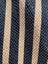 Italian uber chic shiny navy and beige striped coat - Carousel 9