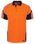 JB's Wear, Hi Vis Arm Panel Polo, 6AP4S - Orange/Navy (Size: M) Carousel 1