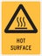 Warning Sign | Hot Surface W300mm x H450mm (Single Sided) - Standard Carousel 1