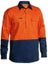 Bisley, Hi Vis Closed Front Shirt, BSC6267 - Orange/Navy (Size: L) Carousel 1