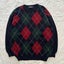 Vintage Pringle Argyle Pure Wool Knitted Sweater Carousel 1