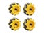 4pcs 60MM Hard Plastic Omni-directional Mecanum Wheel With TT Motor Connector Carousel 5