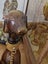 VINTAGE EMPOLI AMBER GLASS DOG DECANTER WITH COLLAR AND TAGS #2 Carousel 3