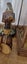 VINTAGE EMPOLI AMBER GLASS DOG DECANTER WITH COLLAR AND TAGS #2 Carousel 1