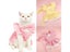 Summer Pink Yellow Plaid Dog Dress Skirt For Small Dogs Carousel 4