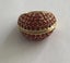 Gold plated dome ring with red crystals Carousel 2