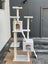 185CM High Cat Tree House Scratching Post Condo - White Carousel 5