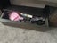 Black Stained Oak Media Cabinet Carousel 8