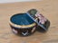 Vintage Oriental Enameled Cloisonné Apple Dish Lidded Trinket Box Carousel 2
