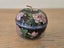 Vintage Oriental Enameled Cloisonné Apple Dish Lidded Trinket Box Carousel 3