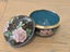 Vintage Oriental Enameled Cloisonné Apple Dish Lidded Trinket Box Carousel 8
