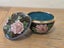 Vintage Oriental Enameled Cloisonné Apple Dish Lidded Trinket Box Carousel 11