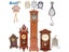 Multi Dollhouse Wall Clock Bird Octagonal Alarm Clocks Doll House Miniature Carousel 3