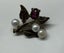LOOKING FOR Stunning BROOCH WITH 3 GENUINE PEARL AND ONE GARNET - C 1940s - Carousel 2