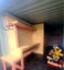 20ft container with heavy-duty shelving and workshop area Carousel 5