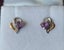 9ct Gold Amethyst & Diamond Stud Earrings Carousel 2