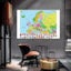 150*100cm Europe Political Map With Country Flags Non-woven Canvas Painting Carousel 4